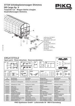 PIKO 37724 DB V Tarp Car Shimmns Cargo Manuel utilisateur