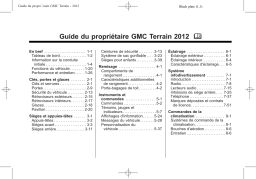 GMC Terrain 2012 Mode d'emploi