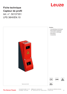 Leuze LPS 36HI/EN.10 Linienprofilsensor Manuel utilisateur