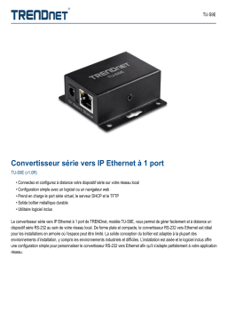 Trendnet TU-S9E 1-Port Serial to IP Ethernet Converter Fiche technique