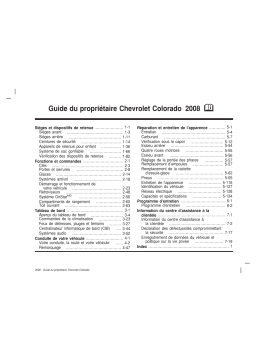 Chevrolet Colorado 2008 Mode d'emploi