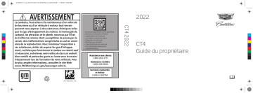 Cadillac CT4 2022 Mode d'emploi | Fixfr