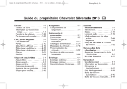 Chevrolet Silverado HD 2013 Mode d'emploi