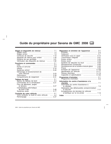 GMC Savana 2008 Mode d'emploi | Fixfr