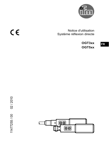 IFM OGT501 Diffuse reflection sensor Mode d'emploi | Fixfr