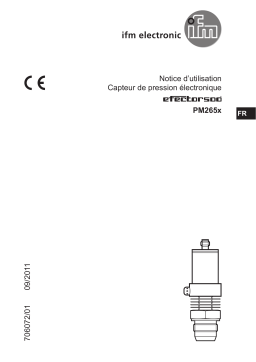 IFM PM2655 Flush pressure transmitter Mode d'emploi