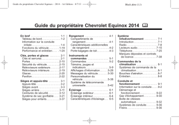 Chevrolet Equinox 2014 Mode d'emploi | Fixfr