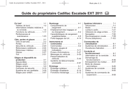 Cadillac Escalade ESV 2011 Mode d'emploi