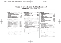 Cadillac ESCALADE ESV 2014 Mode d'emploi