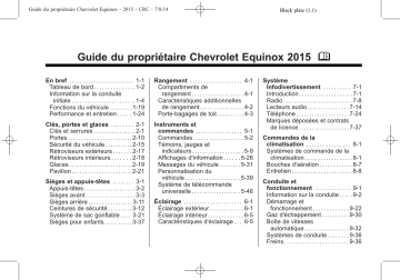 Chevrolet Equinox 2015 Mode d'emploi | Fixfr
