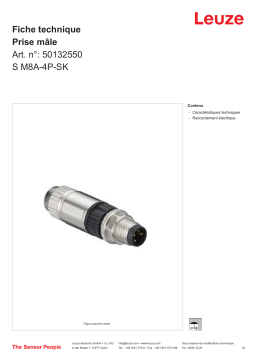 Leuze S M8A-4P-SK Stecker Manuel utilisateur