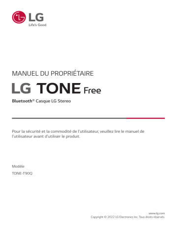 LG TONE-T90Q Manuel du propriétaire | Fixfr