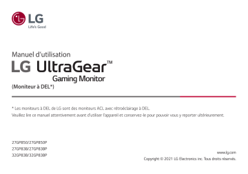 27GP83B-B | 27GP850-B | LG 32GP83B-B Manuel du propriétaire | Fixfr