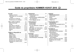 Hummer H3 2010 Mode d'emploi