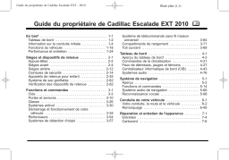 Cadillac Escalade ESV 2010 Mode d'emploi