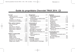 Chevrolet TRAX 2014 Mode d'emploi