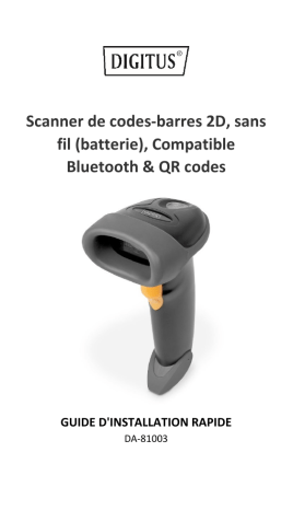 Digitus DA-81003 2D Barcode Hand Scanner, Battery-Operated, Bluetooth & QR-Code Compatible Guide de démarrage rapide | Fixfr