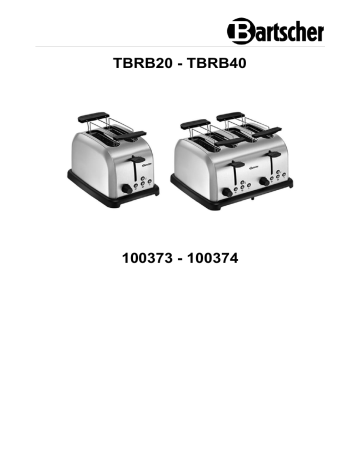 Bartscher 100374 Toaster TBRB40 Mode d'emploi | Fixfr