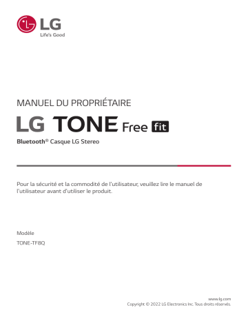 LG TONE-TF8Q Manuel du propriétaire | Fixfr