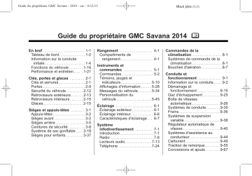 GMC Savana 2014 Mode d'emploi | Fixfr