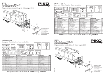 PIKO 37773 DR IV Coal Container Car Manuel utilisateur | Fixfr