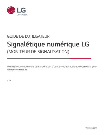 LG 55VL7F-A Mode d'emploi | Fixfr