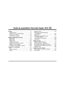 Chevrolet Impala 2010 Mode d'emploi