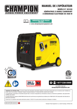 Champion Power Equipment 201228 4500-Watt Dual Fuel Inverter Manuel utilisateur