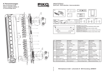 PIKO 37667 DB IV 1. Cl. Coach Apmz Manuel utilisateur | Fixfr