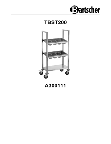 Bartscher A300111 Cutlery trolley TBST200 Mode d'emploi | Fixfr