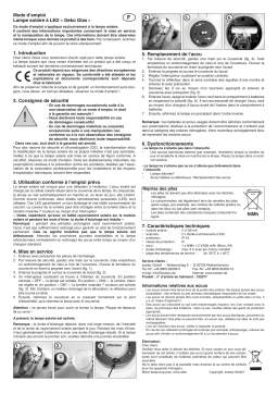 esotec 102077 Solar Deko Glas Mode d'emploi