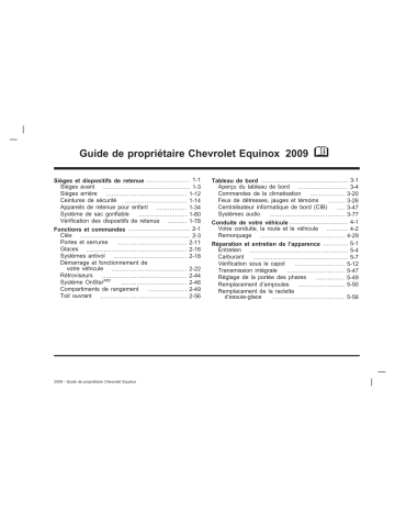 Chevrolet Equinox 2009 Mode d'emploi | Fixfr