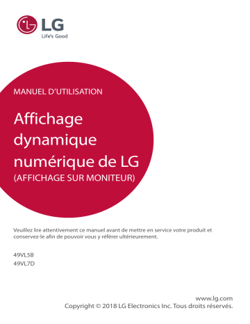 49VL7D-A | LG 49VL5B-B Manuel du propriétaire | Fixfr