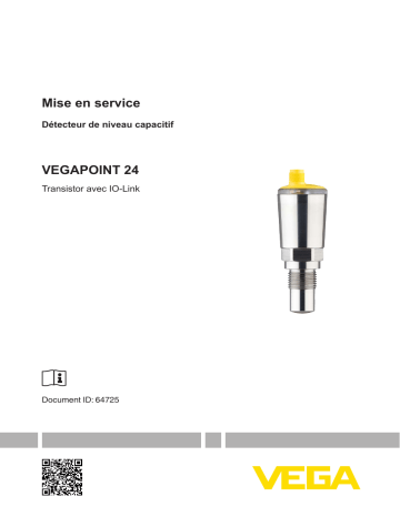Vega VEGAPOINT 24 Compact capacitive limit switch Mode d'emploi | Fixfr