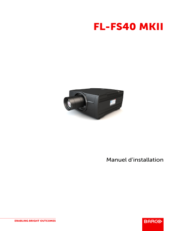 FLDX 2.5 - 4.6 (EN64) | FLDX lens 0.38 : 1 UST 90° | FL40-4K MKII | FS40-WU MKII | FS40-4K MKII | Barco FL40-WU MKII Installation manuel | Fixfr