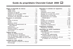 Chevrolet Cobalt 2009 Mode d'emploi