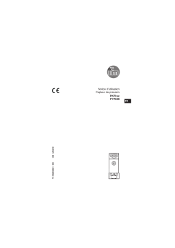 IFM PN7834 Pressure sensor Mode d'emploi