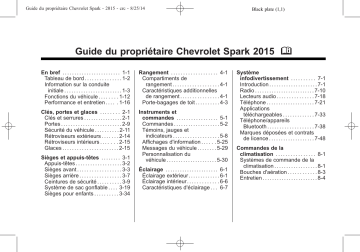 Spark EV 2015 | Chevrolet Spark 2015 Mode d'emploi | Fixfr