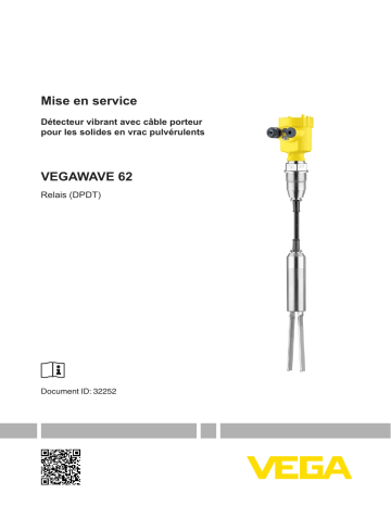 Vega VEGAWAVE 62 Vibrating level switch with suspension cable for powders Mode d'emploi | Fixfr
