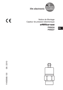 IFM PX9224 Pressure transmitter Mode d'emploi