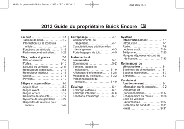 Buick Encore 2013 Mode d'emploi | Fixfr
