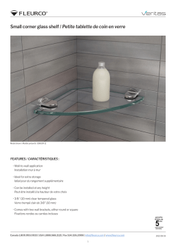 Fleurco Small Corner Glass Shelf spécification