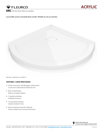 Fleurco ALB Arc Corner Base spécification | Fixfr