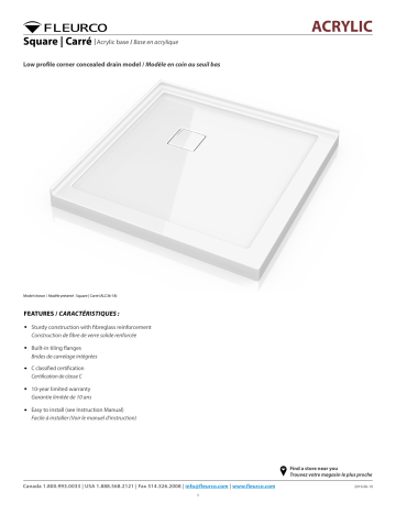 Fleurco ALC Square Corner Base spécification | Fixfr