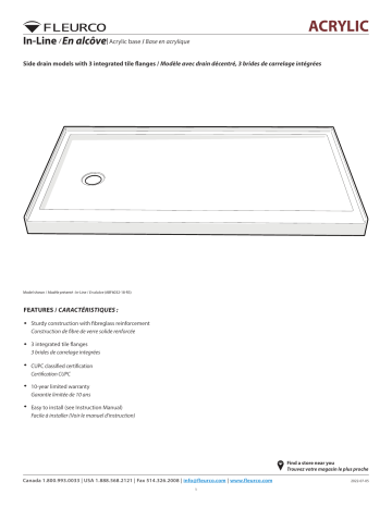 Fleurco ABF-B In-Line Side Drain Base spécification | Fixfr