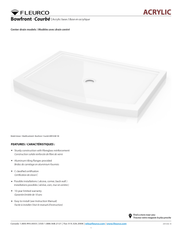 Fleurco ABV Bowfront Base spécification | Fixfr