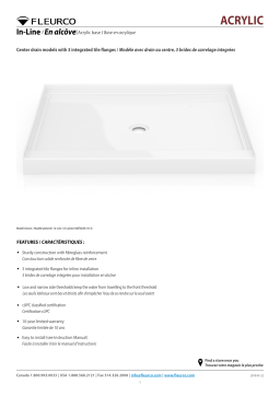 Fleurco ABT In-Line Center Drain Base spécification