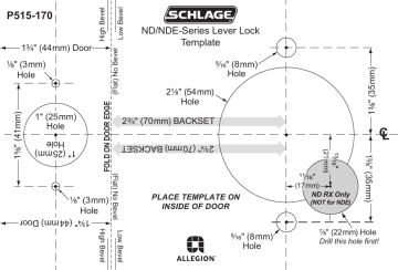 Schlage NDE and ND Series Lever Manuel utilisateur | Fixfr