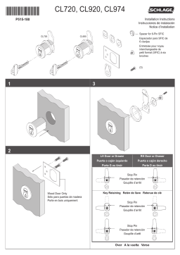 Schlage CL720, CL920, CL974 Guide d'installation