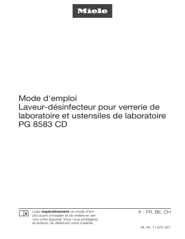 Miele PG 8583 CD Laveur Mode d'emploi | Fixfr